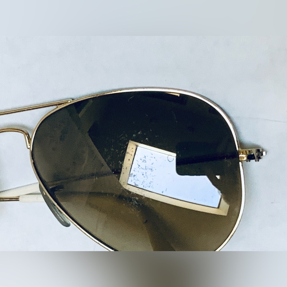 RAY BAN aviator large metal 3025 001/3K 58014 2n polished gold gradient 58mm - Picture 9 of 10